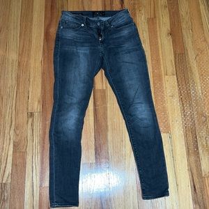 Lucky brand jeans black sash super skinny size 2 26 rare flattering skinny jeans